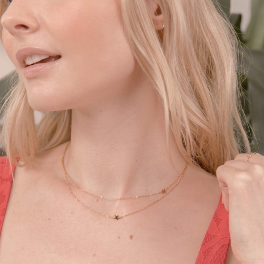 NWT! Jennifer Zeuner Star Double Necklace